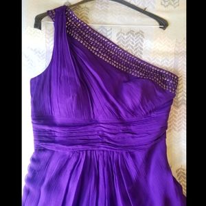 Le Chateau XL purple one-shoulder cocktail dress